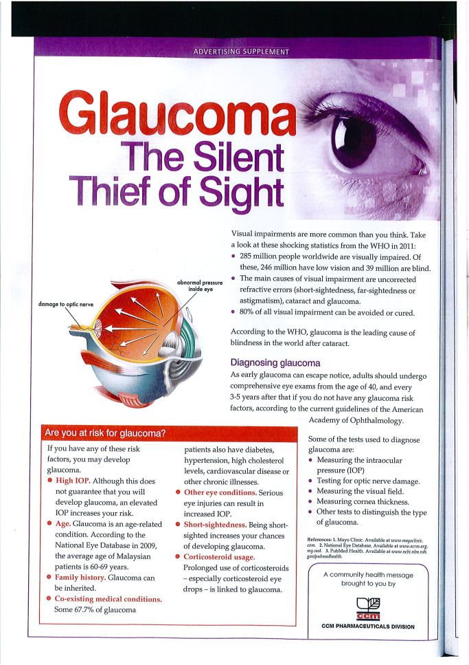 March 2012, Glaucoma The Silent Thief of Sight - INTERNATIONAL ...