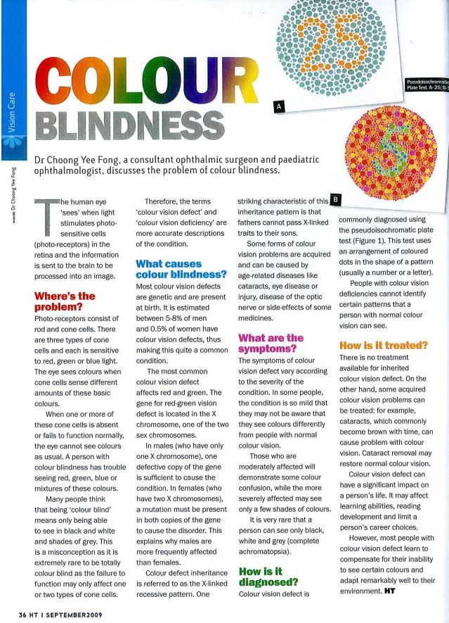 Colour Blindness International Specialist Eye Centre Malaysia Colour Blindness International Specialist Eye Centre Malaysia